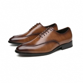 Męskie Buty Wizytowe Oxford Business Modern Retro Chiseled Toe